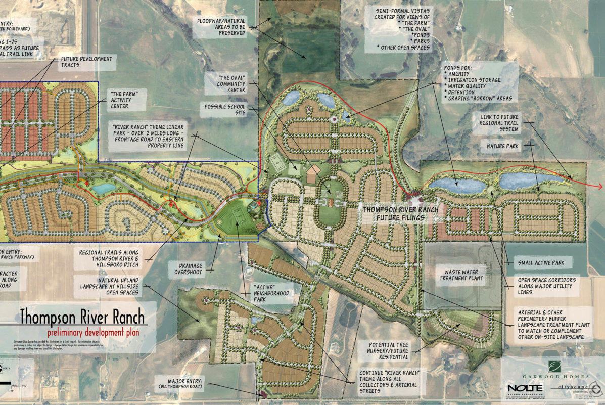 Master plan for Thompson River Ranch plans 3663 Driftwood Dr | Johnstown, CO – Ripley Design, Inc