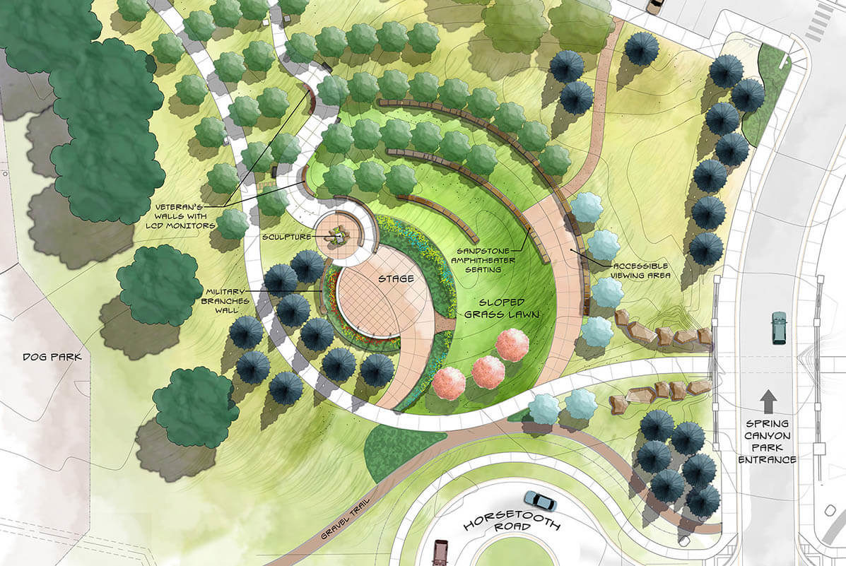 Plans for Veterans Plaza of Northern Colorado – Fort Collins