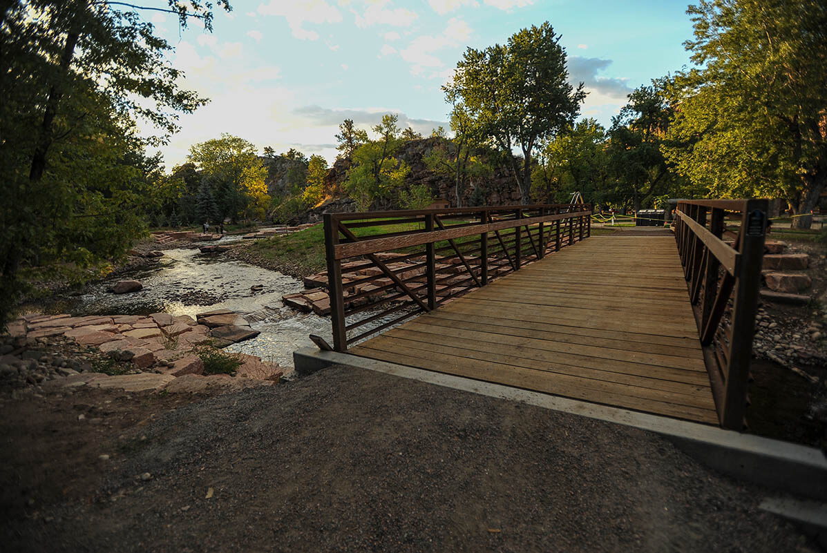 Walking bridge Lavern M. Johnson Park 600 Park Dr Lyons, CO – Ripley Design